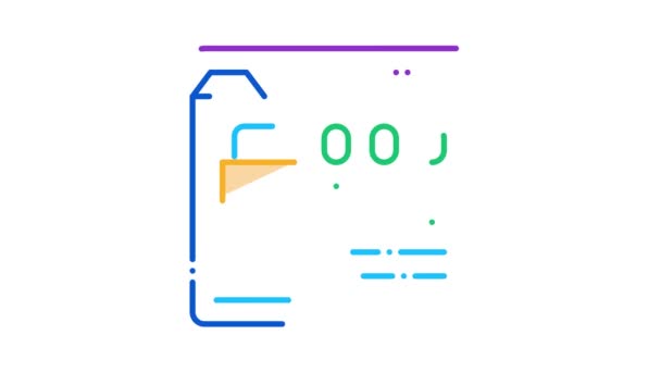 Binärer Codeschutz Icon Animation — Stockvideo