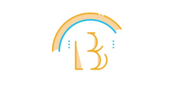 Bitcoin Pictogram Animatie — Stockvideo