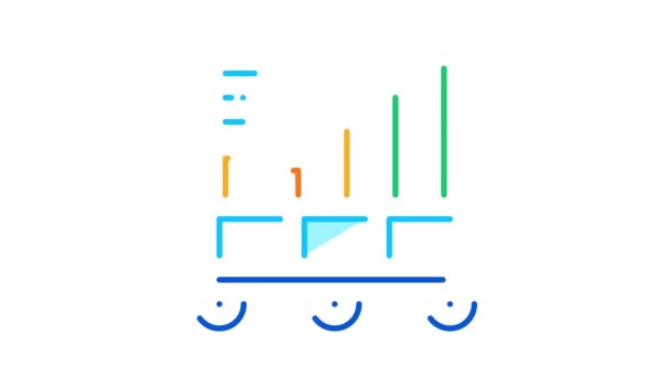 Statistiche dettagliate del grafico Icona Animazione — Video Stock