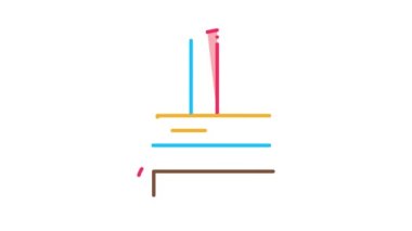 Kitap yığını simge canlandırması