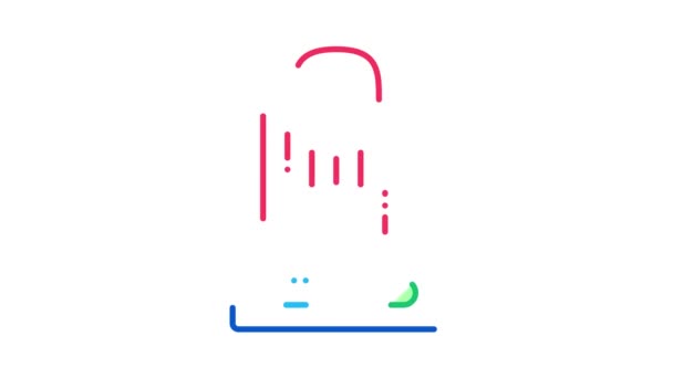 Kontrola hakera Icon Animation — Wideo stockowe