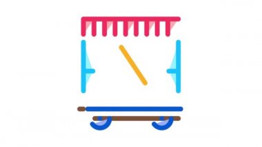 mobil kukla tiyatro simgesi canlandırması