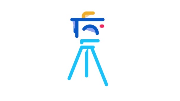 Video camera with tripod Icon Animation — Stock Video