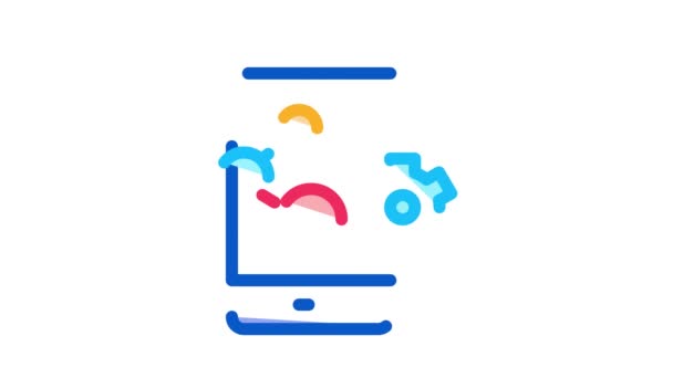 Ustawienia telefonu Icon Animation — Wideo stockowe