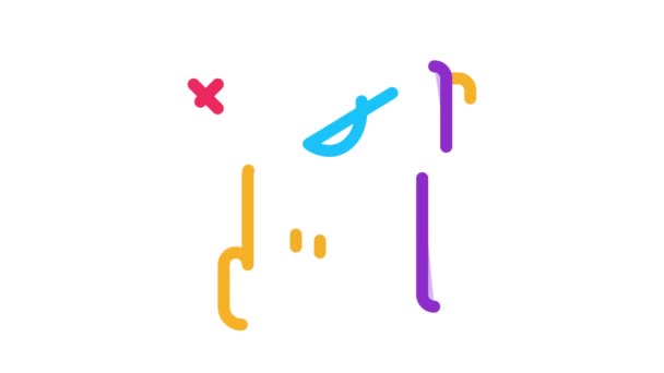 Handschrift grafische Analyse Icon Animation — Stockvideo