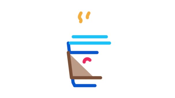 Heißer Kaffee Icon Animation — Stockvideo