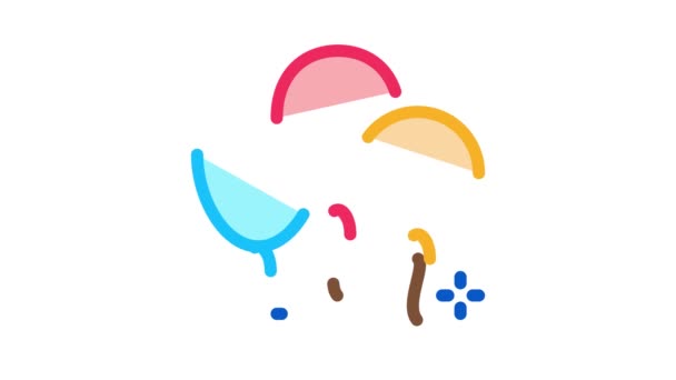 Drei Luftballons Icon Animation — Stockvideo