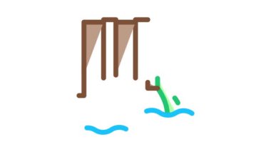 Zararlı maddelerin su simgesi animasyonuna dökülmesi