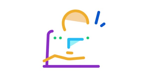 Komputer doświadczony Icon Animation — Wideo stockowe