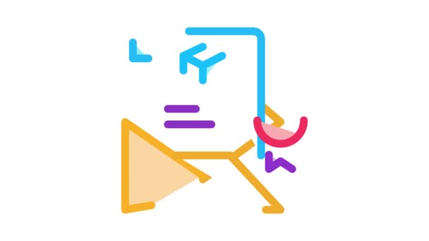 List w sprawie powiadomienia o paczce Icon Animation — Wideo stockowe