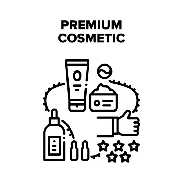 Premium Cosmetic Vector Black Illustration —  Vetores de Stock