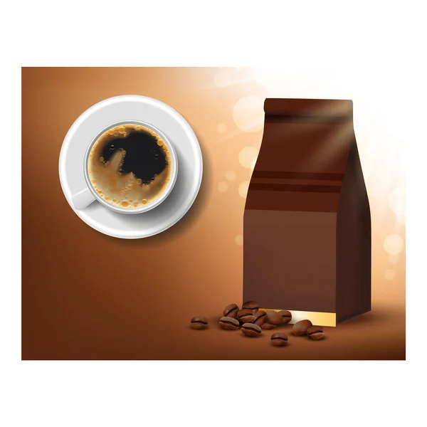 Robusta Kahve Fasulyesi Tanıtım Posteri Vektörü — Stok Vektör