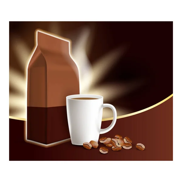 Kaffe Arabica Drick PR Banner Vector — Stock vektor