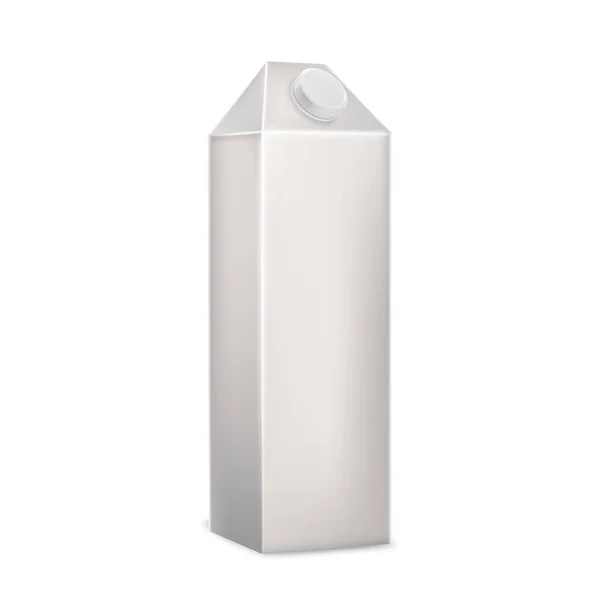Süt İçeceği Kutusu Boş Paket Vektörü — Stok Vektör