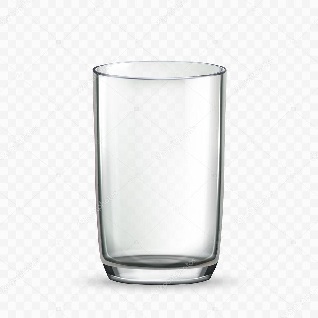 Glass Cup For Drinking Milk Or Water Drink Vector