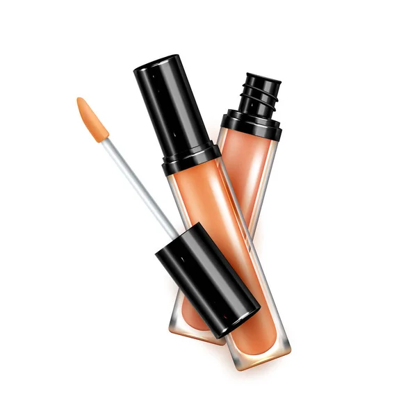 Lipglans gezicht cosmetische make-up accessoire Vector — Stockvector