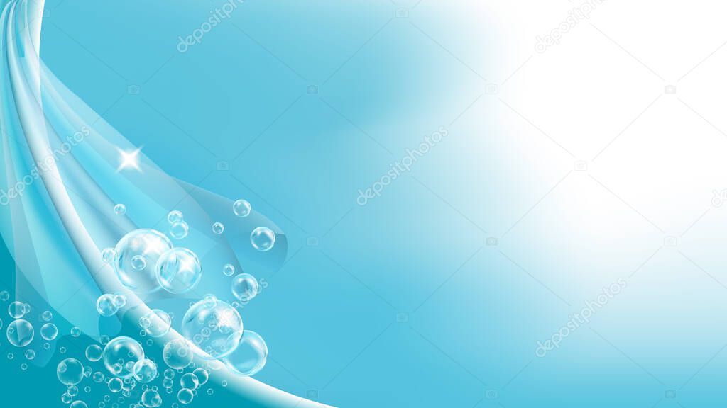 Air Bubbles Detergent Washer Copy Space Vector