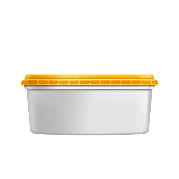 Vetor de recipiente de plástico em branco de manteiga de gordura de amendoim — Vetor de Stock