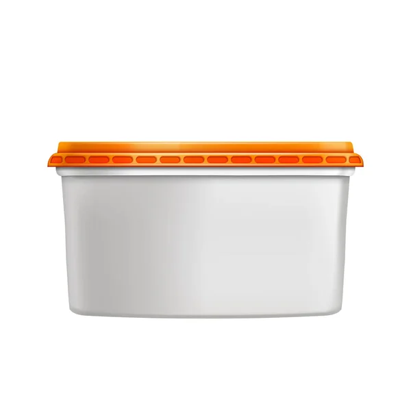 Chocoladeboter Blanco plastic Container Vector — Stockvector