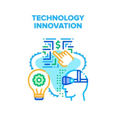 Teknoloji İcat Vektör Kavramı İllüstrasyonu