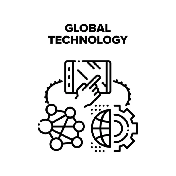 Illustration des globalen Technologie-Vektorkonzepts — Stockvektor