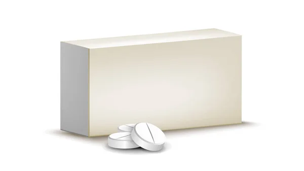 Medical Pharmaceutical Pills Blank Package Vector — Stockový vektor