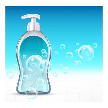 Sıvı Sabun Yaratıcı Tanıtım Posteri Vektörü