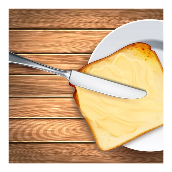 Butter Naturprodukt Werbebanner Vektor — Stockvektor