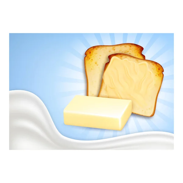 Butter Unsalted Creative Promotional Poster Vector — 图库矢量图片