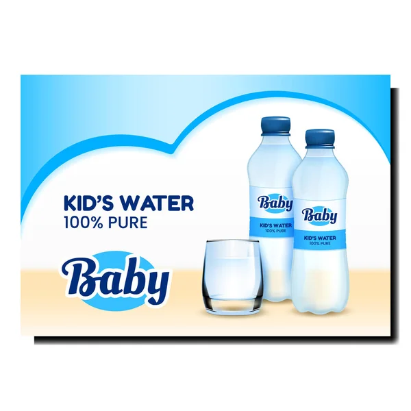 Bebê água criativo promocional Banner Vector —  Vetores de Stock