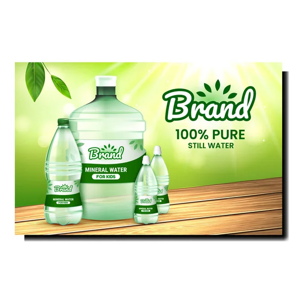 Water Pure Liquid Creative Promotion Banner Vector — Stock Vector