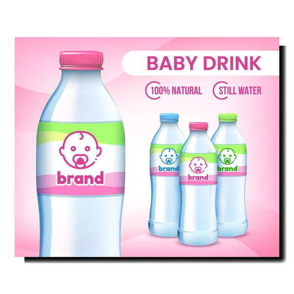 Baby Drick Kreativ PR Banner Vector — Stock vektor