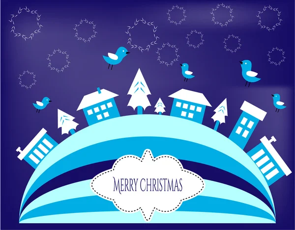 Mavi yılbaşı tebrik kartları