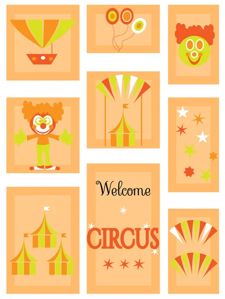 The circus - icon set — Stock Vector