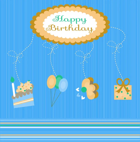 Tarjeta de cumpleaños — Vector de stock