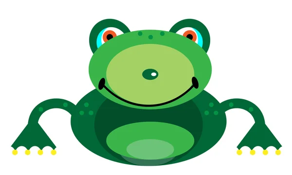 Imagen de una rana sonriente — Vector de stock