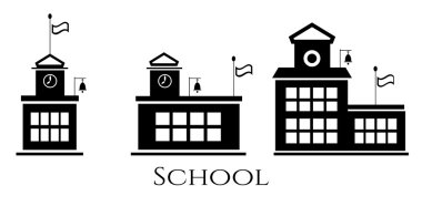 Üç okul binaları resmi