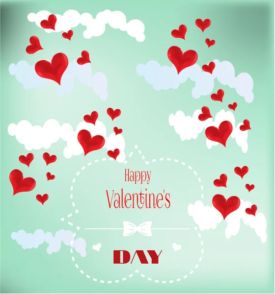 Sevgililer kartı kırmızı kalp