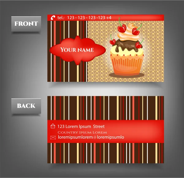 Zarif, modern kartvizit - ön, kek ile