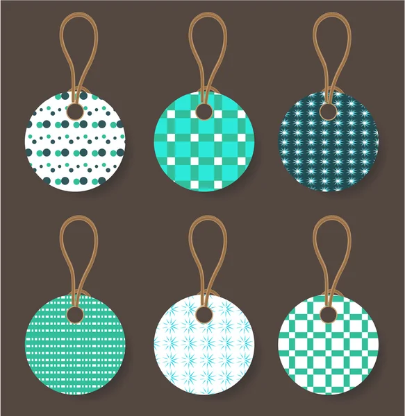 Dikişsiz desen - mavi, beyaz ile altı çıkartmaları kümesi