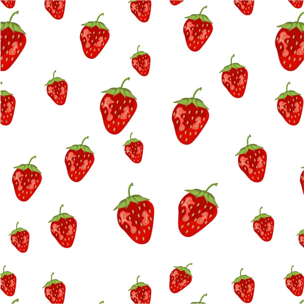 El patrón sin costuras - las fresas — Vector de stock