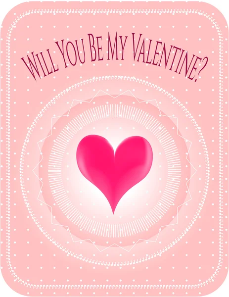Valentinskarte mit Text wirst du mein Valentinstag sein — Stockvektor