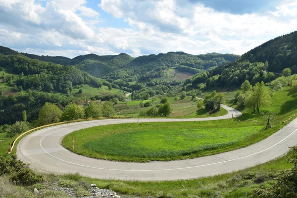 Stock image Winding Mountain Road landscape