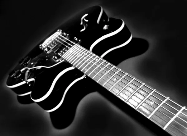 Elektrická kytara poo rocková hudba — Stock fotografie