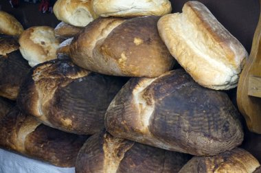 Timisoara 'daki Advent sırasında Noel pazarında çeşitli, geleneksel gastronomik özellikler