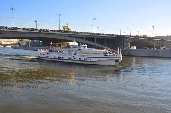 MOSCOW, RUSSIA - OCTOBER 17. Ship on Moscow River