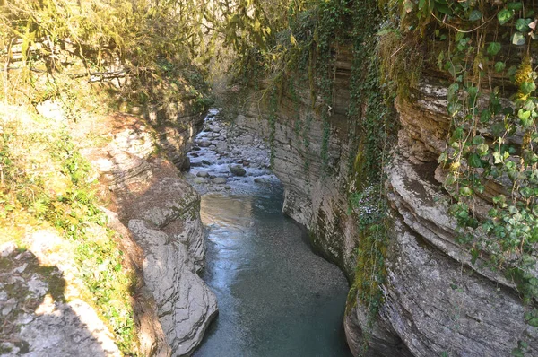 Piccolo Canyon Del Fiume Sandripsh Abcasia — Foto Stock