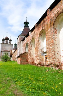 Duvar ve kapı Candlemas kilise Boris ve Gleb Manastırı