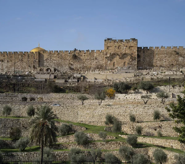 Jerusalén Israel Diciembre 2020 Puerta Sellada Misericordia Muro Antigua Jerusalén — Foto de Stock