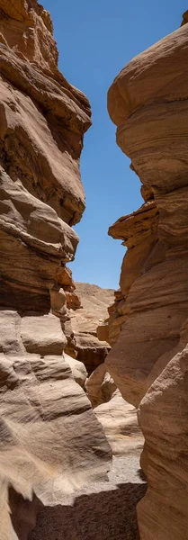 Varias Formaciones Rocosas Cañón Rojo Cerca Eilat Israel Día Claro — Foto de Stock